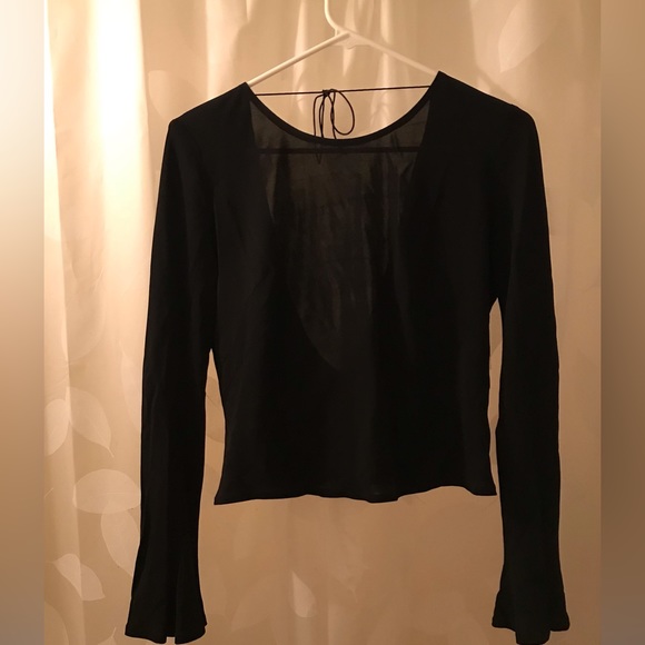 YMAYABA set made in Paris. Vintage Art Deco palazzo pant/blouse w/bell sleeve. - Picture 2 of 4